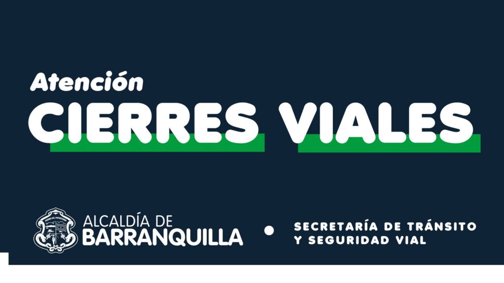 Cierre total de la carretera para la filmación comercial: la oficina de Barranquilla de Alcalde, Distrito Especial, Industrial y Puerto
