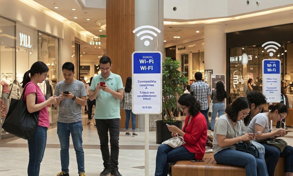 WI -FI GRATIS en centros comerciales, ¿dónde encontrarlo y cómo conectarse sin riesgos? • Enter.co