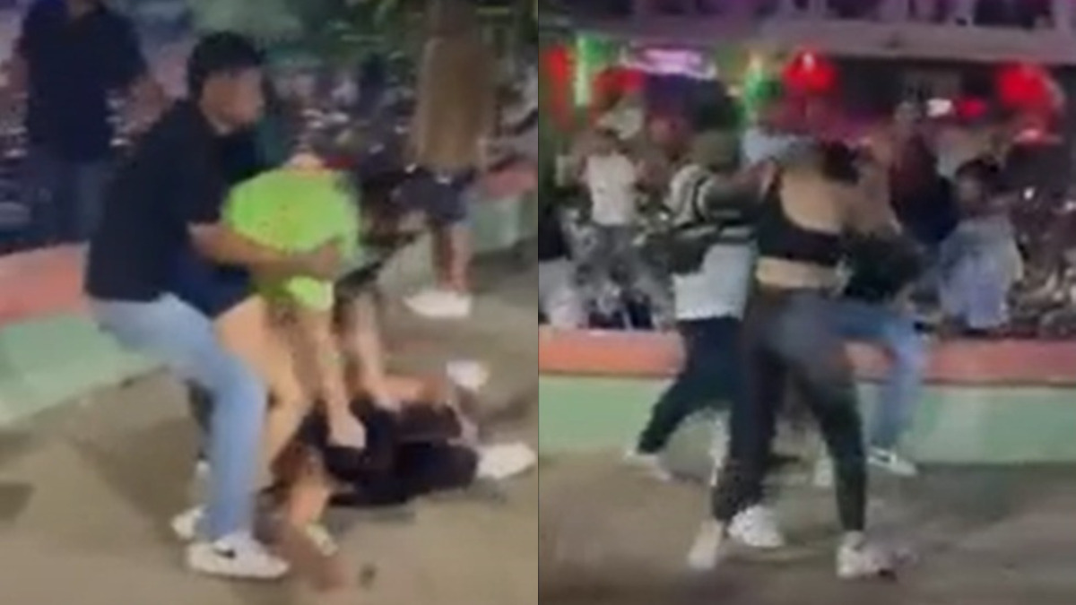 Tremenda pelea en el Carnaval de Barranquilla por presunta infidelidad