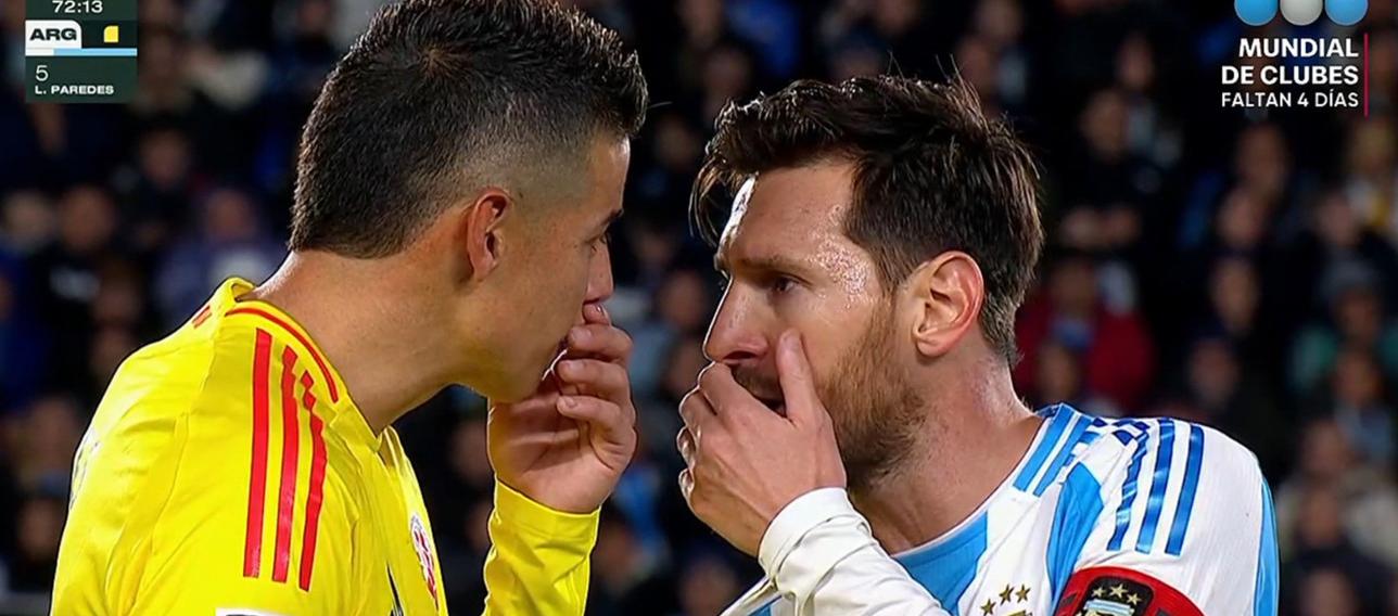 "Hablás mucho", el reclamo de Messi a James por lo que dijo sobre final de la Copa América