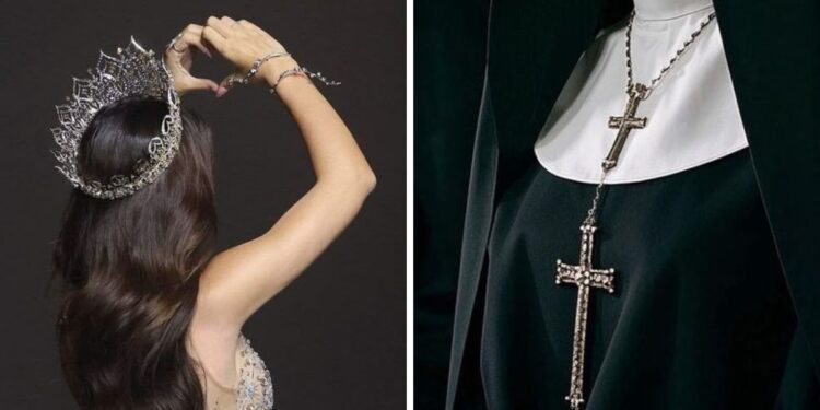 Camina por las calles en las que antes modelaba: así se ve la reina que ahora es monja