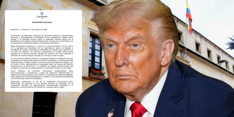 Cancillería rechaza las declaraciones de Trump contra Petro: 'Es una amenaza directa a la soberanía nacional'