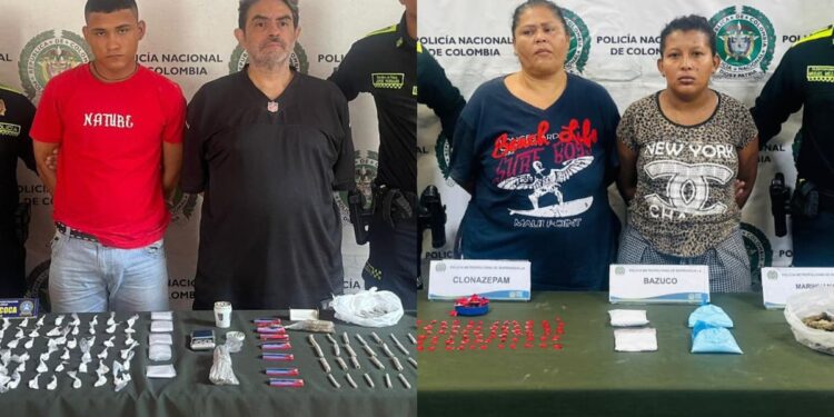 Capturan a cuatro sujetos por tráfico de estupefacientes en Barranquilla y Soledad