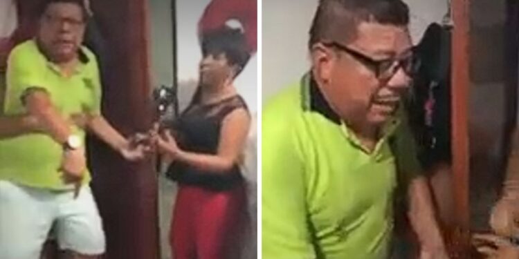 Video | Esta fue la reacción de la familia del ‘Rey Momo’ al sorprenderlo con su amante