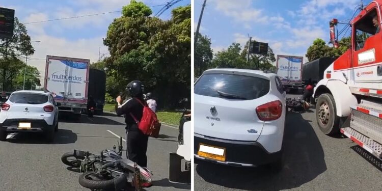 Video | Motera denuncia a conductor por causar accidente: todo quedó grabado