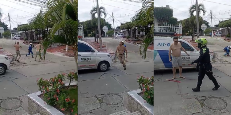 Video: con palo y machete atacaron a contratista de Air-e en el barrio Betania