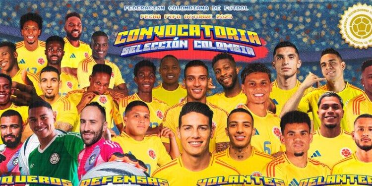 convocatoria de Colombia para los amistosos de octubre