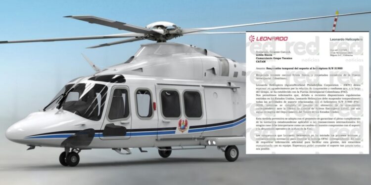 PRIMICIA: El helicóptero del presidente se queda sin mantenimiento por la inclusión de Gustavo Petro en la lista Clinton