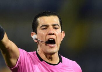 Andrés Rojas, árbitro del partido Tolima vs. Junior, en Ibagué