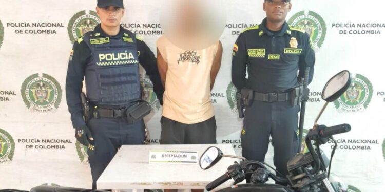 Captura por receptación y recuperación de motocicleta en Soledad
