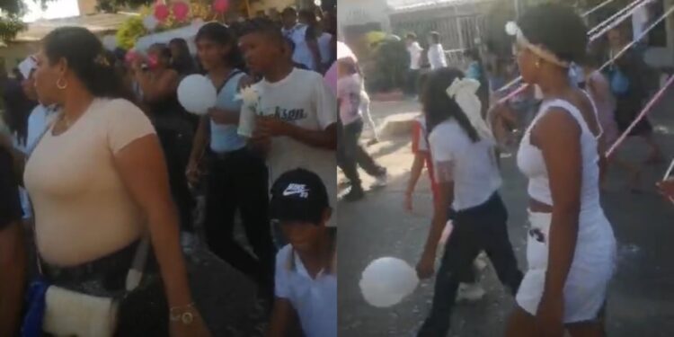 Entre globos blancos y dolor: Soledad despide a Albeiranis Paola