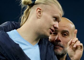 Haaland le respondió a Guardiola con una foto subido a una báscula