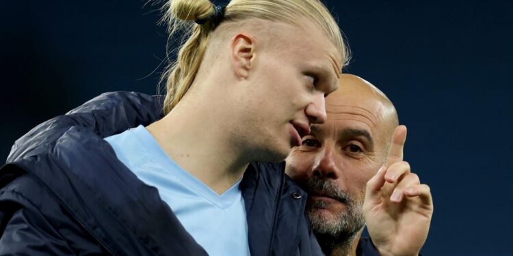 Haaland le respondió a Guardiola con una foto subido a una báscula