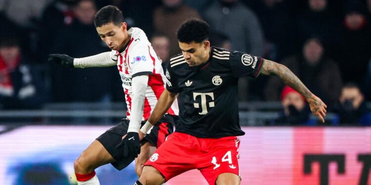 Asistencia de Luis Díaz para triunfo del Bayern Múnich en Champions League