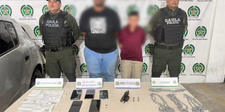 GAULA de la Policía rescató a tres personas secuestradas y capturó a dos presuntos responsables en el Atlántico