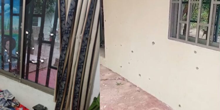 Hombres armados atacaron a tiros a la fachada de una vivienda en Baranoa