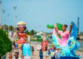 Macrofiguras del Carnaval rinden homenaje a los 525 años del Río Magdalena en el Malecón del Río y Rebolo