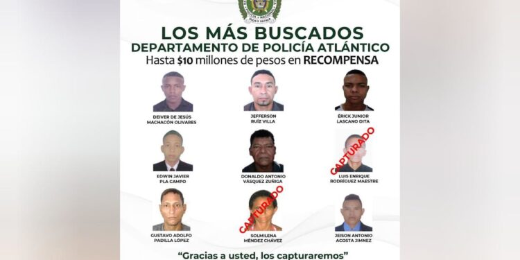 Cayeron dos de los más buscados por concierto para delinquir y tráfico de estupefacientes en el Atlántico