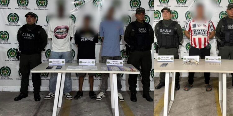 Duro golpe contra la extorsión en el Atlántico: 14 capturados y dos menores aprehendidos