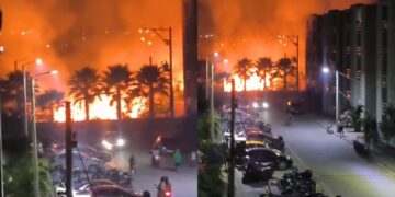 Bomberos logran controlar fuerte incendio en Caribe Verde