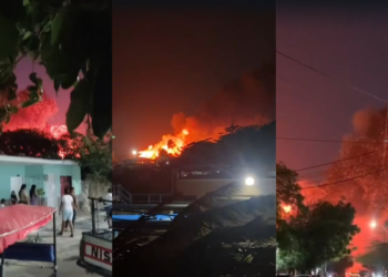 Emergencia en el barrio Las Flores por voraz incendio que afectó a varios establecimientos