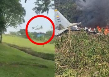 En video quedó registrado el momento previo al accidente del avión Hércules en Putumayo