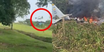 En video quedó registrado el momento previo al accidente del avión Hércules en Putumayo