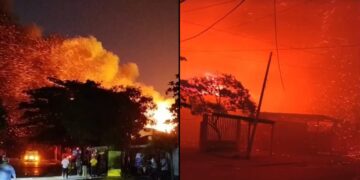 Revelación de sexo de un bebé, el origen del incendio en Las Flores