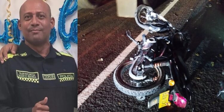 Subintendente de la Policía muere en accidente de tránsito en la vía Ciénaga-Barranquilla