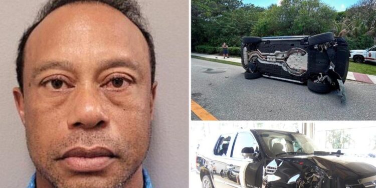 Tiger Woods, libre bajo fianza tras ser arrestado por accidente de tráfico
