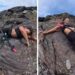 Video | Influencer casi cae por un acantilado y su video se viralizó