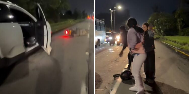Video | Johanna Fadul y Juanse Quintero involucrados en accidente de tránsito