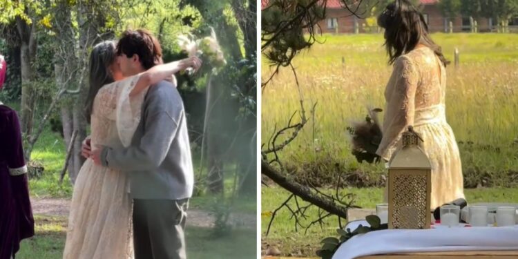 Video | Reconocida presentadora sorprendió a todos al casarse con ella misma