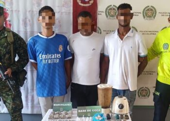 Capturados alias Cheo, Fran y José, presuntos expendedores de estupefacientes en Candelaria, Atlántico