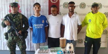 Capturados alias Cheo, Fran y José, presuntos expendedores de estupefacientes en Candelaria, Atlántico