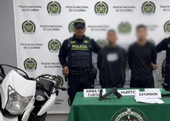 Capturados dos presuntos extorsionistas en Malambo cuando intentaron huir en moto hurtada