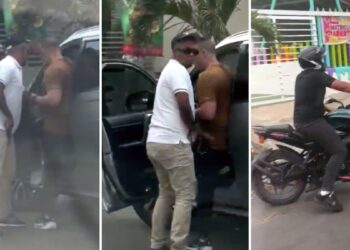 En zona prohibida de parrillero hombre y en moto sin placa, delincuentes atracan frente al Parque Venezuela