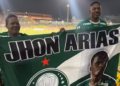 Jhon Arias tuvo barra propia en el partido de Palmeiras contra Junior