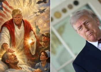 Polémica por imagen de Donald Trump representado como Jesús