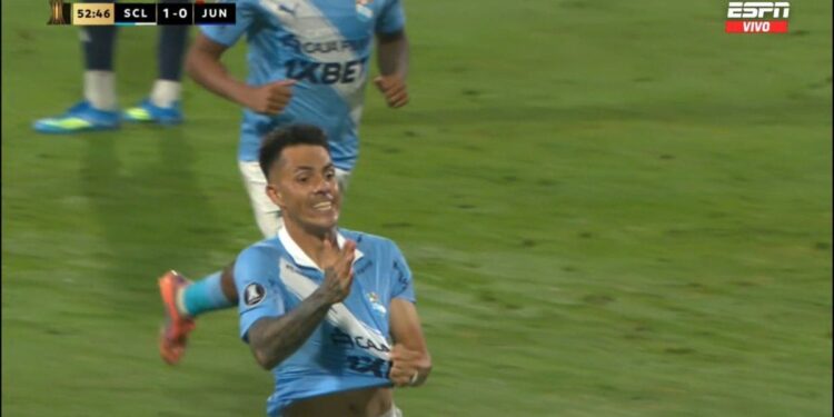Santiago González abrió la cuenta para Sporting Cristal ante Junior en la CONMEBOL Libertadores