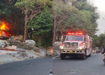 Voraz incendio consumió vivienda de una familia en la Loma de La Manga