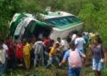 12 personas heridas dejó el volcamiento de un bus en la Cordialidad, a la altura de Sabanalarga