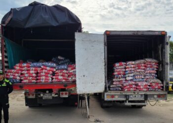 Autoridades recuperan en Sabanagrande 11 toneladas de alimentos que habían sido robados en Soledad