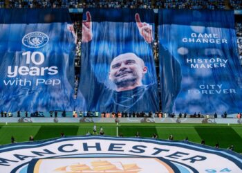 Con sentido homenaje, el Manchester City le dijo adiós a Pep Guardiola
