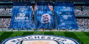 Con sentido homenaje, el Manchester City le dijo adiós a Pep Guardiola