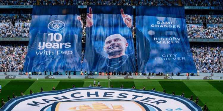Con sentido homenaje, el Manchester City le dijo adiós a Pep Guardiola