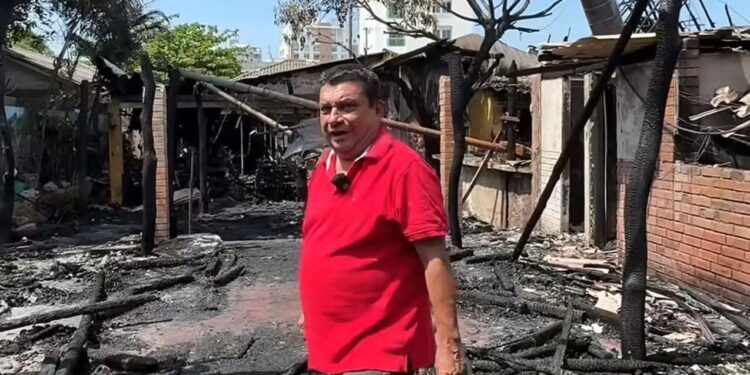 "No nos dejen morir": propietario de restaurante Bello Santander pide apoyo tras incendio