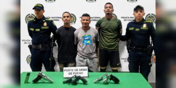 Policía frustra posible homicidio y captura a tres presuntos sicarios de los Pepes en Las Ferias, Soledad