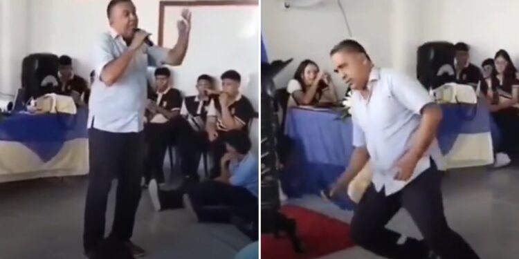 Video | Tragedia en salón de clases: docente muere mientras daba serenata a estudiantes