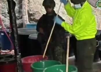 Fuerza pública destruyó megalaboratorio clandestino para el procesamiento de cocaína en el Cesar